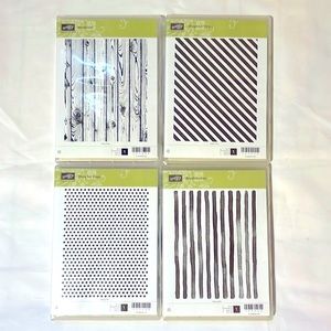 Stampin’ Up! Set of 5 Background Stamps Brand New